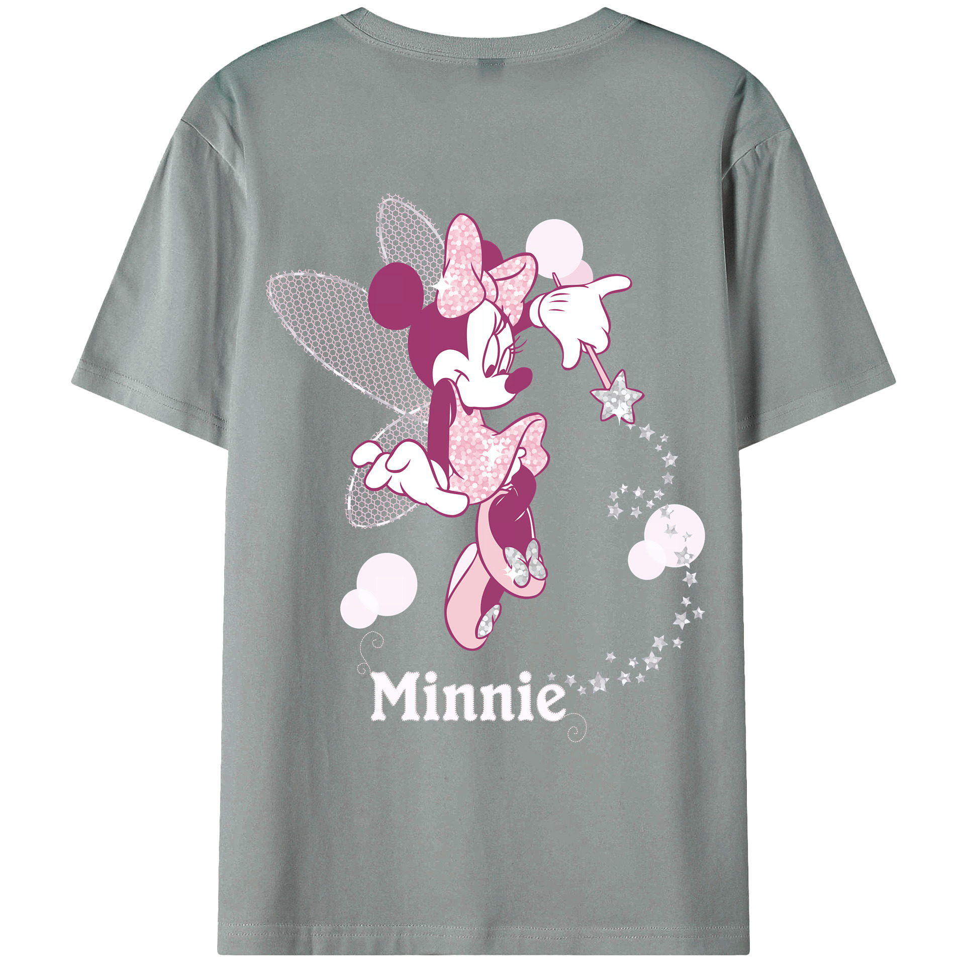 （画像用） ミッキーマウス Mickey Mouse 綿100％ メンズ半袖Tシャツ（バックプリント） 通気性